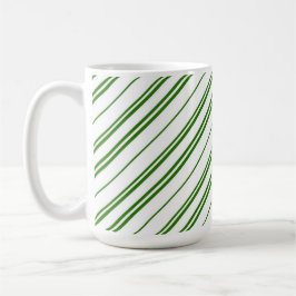Spearmint Candy Cane Christmas Stripes Koffiemok