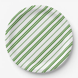 Spearmint Candy Cane Christmas Stripes Papieren Bordje