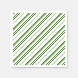 Spearmint Candy Cane Christmas Stripes Servet