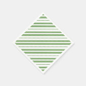 Spearmint Candy Cane Christmas Stripes Servet (Hoek)