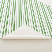 Spearmint Candy Cane Christmas Stripes Sherpa Deken (3/4)