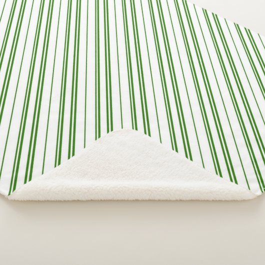 Spearmint Candy Cane Christmas Stripes Sherpa Deken (3/4)