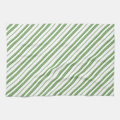 Spearmint Candy Cane Christmas Stripes Theedoek (Horizontaal)