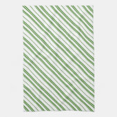 Spearmint Candy Cane Christmas Stripes Theedoek (Verticaal)