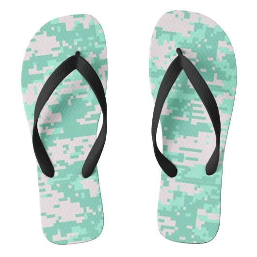 Spearmint Digital Camo Pattern Teenslippers (Voetbed)