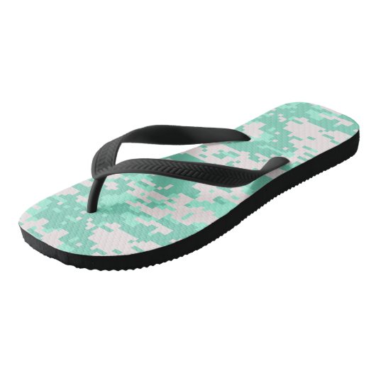 Spearmint Digital Camo Pattern Teenslippers (Schuin)