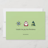 Spearmint Origami Kerstmis Feestdagenkaart (Voorkant)