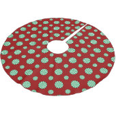 Spearmint Polka Dots Tree Skirt Kerstboom Rok (Gekanteld)