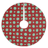 Spearmint Polka Dots Tree Skirt Kerstboom Rok (Voorkant)