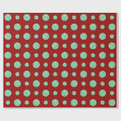 Spearmint Polka stippen inpakpapier (Vlak)