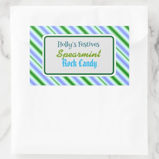 Spearmint rock snoep label (Tas)