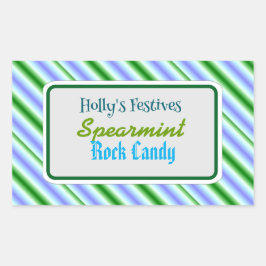 Spearmint rock snoep label