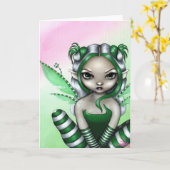 "Spearmint Sprite"-Wenskaart Kaart (Gele Bloem)