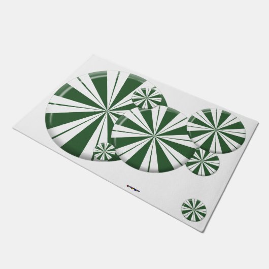 Spearmint Stripe Snoep Deurmat (Schuin)