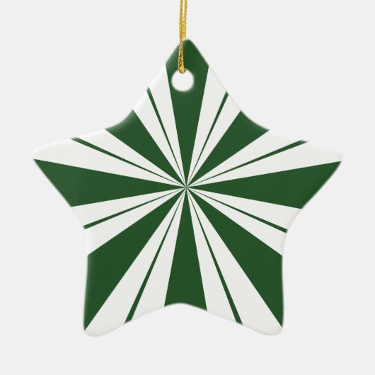Spearmint Stripe Snoep Keramisch Ornament (Voorkant)