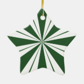 Spearmint Stripe Snoep Keramisch Ornament (Achterkant)