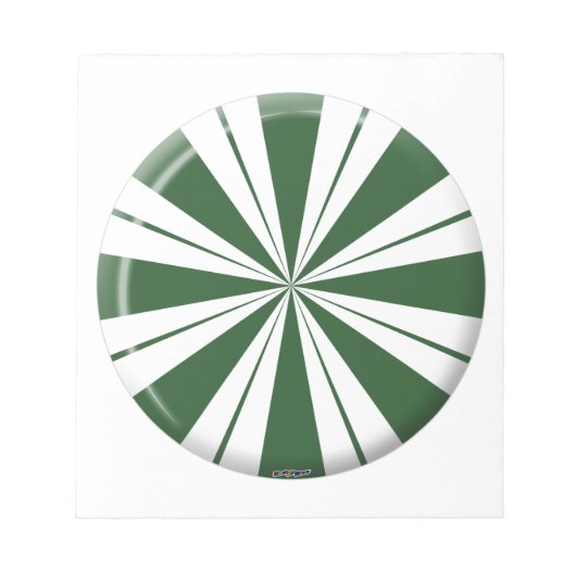 Spearmint Stripe Snoep Notitieblok (Voorkant)