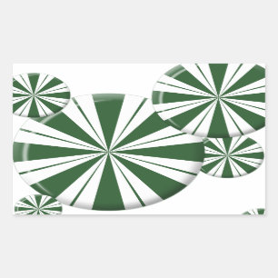 Spearmint Stripe Snoep Rechthoekige Sticker