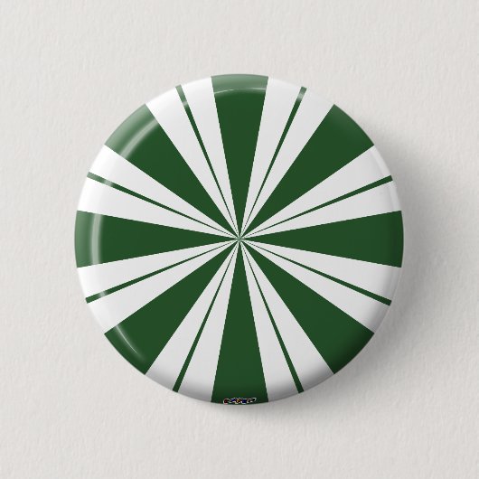 Spearmint Stripe Snoep Ronde Button 5,7 Cm (Voorkant)