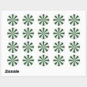 Spearmint Stripe Snoep Ronde Sticker (Vel)