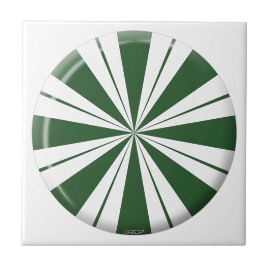 Spearmint Stripe Snoep Tegeltje (Voorkant)