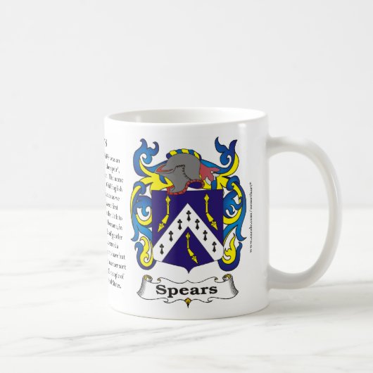 Spears Family Coat of Arms Mok (Rechts)