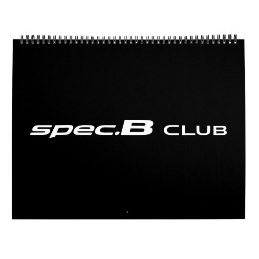 Spec.B Club 2018 Agenda Kalender (Achterkant)