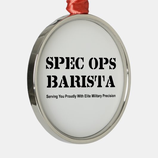 Spec Ops Barista Metalen Ornament (Rechts)