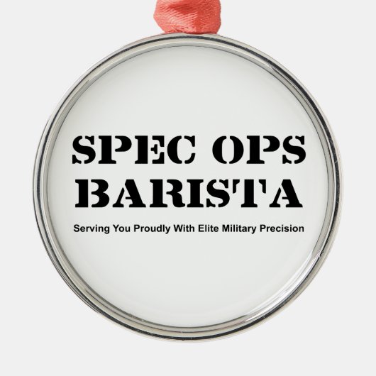 Spec Ops Barista Metalen Ornament (Voorkant)