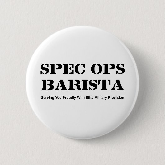 Spec Ops Barista Ronde Button 5,7 Cm (Voorkant)