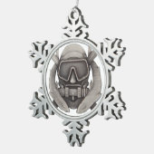 Spec Ops Diver Tin Sneeuwvlok Ornament (Rechts)
