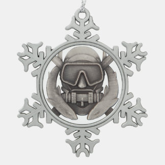 Spec Ops Diver Tin Sneeuwvlok Ornament