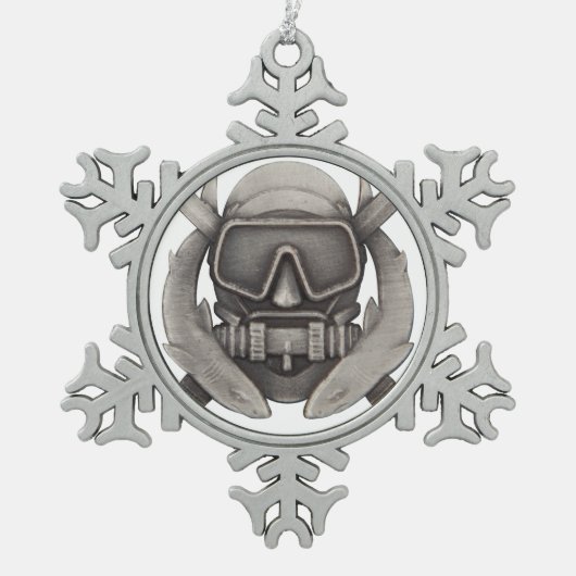 Spec Ops Diver Tin Sneeuwvlok Ornament (Voorkant)