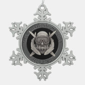 Spec Ops Diver Tin Sneeuwvlok Ornament (Voorkant)