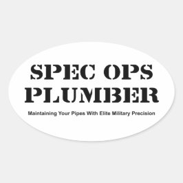 Spec Ops Plumber Ovale Sticker