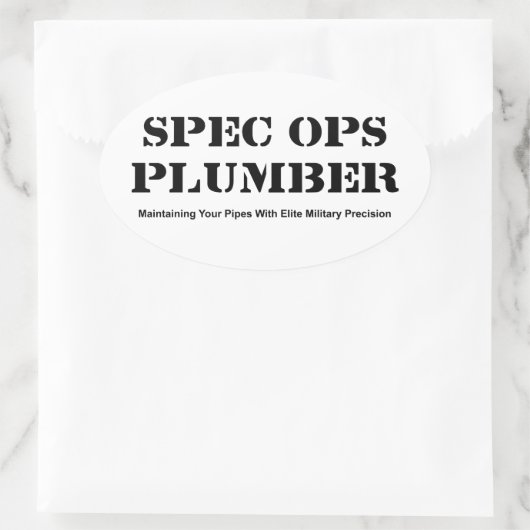 Spec Ops Plumber Ovale Sticker (Tas)