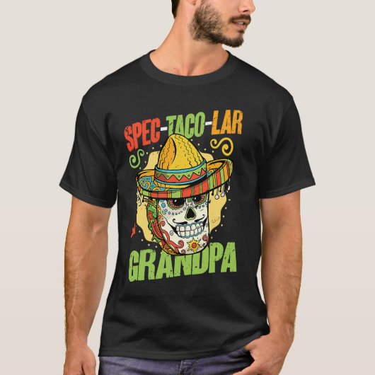 Spec taco lar Grandpa   Mexican Cinco De Mayo T-shirt (Voorkant)