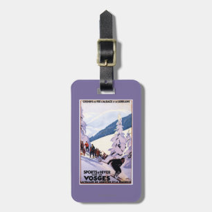 Specerijen die op het Poster van de Skier letten Bagagelabel