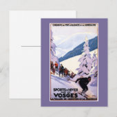 Specerijen die op het Poster van de Skier letten Briefkaart (Voorkant / Achterkant)