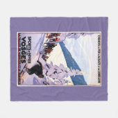 Specerijen die op het Poster van de Skier letten Fleece Deken (Voorkant (Horizontaal))