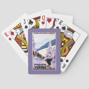 Specerijen die op het Poster van de Skier letten Speelkaarten