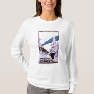 Specerijen die op het Poster van de Skier letten T-shirt
