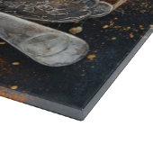 Specerijen die op Spoons zijn gesitueerd Snijplank (Hoek)