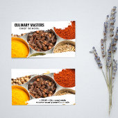 Specerijen en kruiden in televisiecontainers visitekaartje