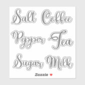 Specerijen en specerijen Mason Jar Label Stickers (Vel)