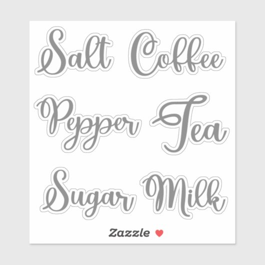 Specerijen en specerijen Mason Jar Label Stickers (Vel)