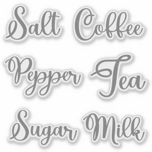 Specerijen en specerijen Mason Jar Label Stickers (Voorkant)