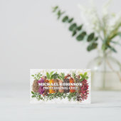 Specerijen gegroepeerd op marmeren achtergrond visitekaartje (Staand voorkant)