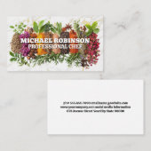 Specerijen gegroepeerd op marmeren achtergrond visitekaartje (Voorkant / Achterkant)