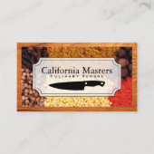 Specerijen in Piles | Lijst van hout Visitekaartje (Voorkant)